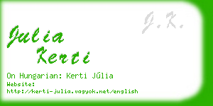 julia kerti business card