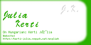 julia kerti business card